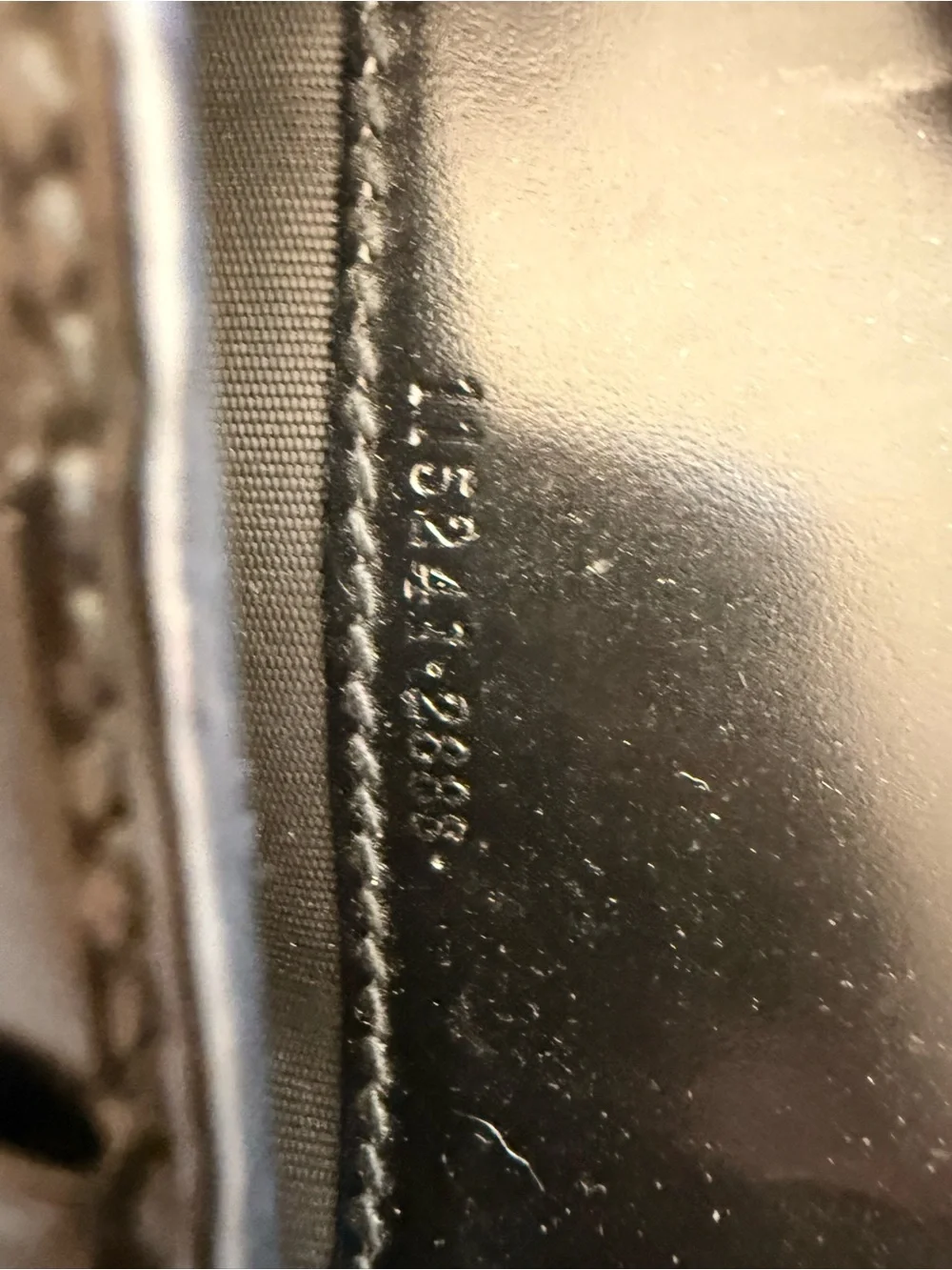 Gucci Black Patent GG Embossed Leather Agenda Cover